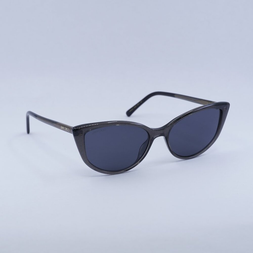 Jimmy Choo NADIA/S 0Y6U IR Sunglasses Glitter Grey Cat Eye Frame, Grey Lenses